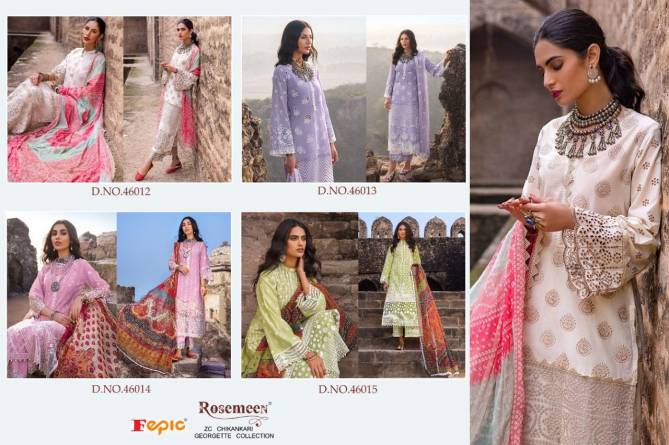 Fepic Rosemeen Zc Chikankari New Festive Wear Heavy Georgette Pakistani Salwar Collection